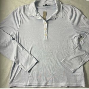 J. Crew Light Lavender Long Sleeve Polo Top